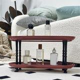 Maxbell Counter Shelf Elegant Coffee Station Organizer for Bathroom Entryway Dresser Red