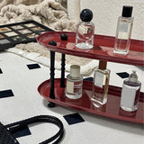 Maxbell Counter Shelf Elegant Coffee Station Organizer for Bathroom Entryway Dresser Red