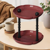 Maxbell Counter Shelf Elegant Coffee Station Organizer for Bathroom Entryway Dresser Red