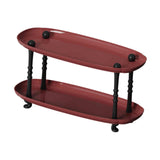 Maxbell Countertop Storage Rack Shelf Desktop Organizer for Counter Bedroom Bathroom Red