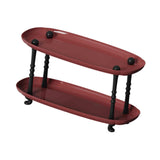 Maxbell Countertop Storage Rack Shelf Desktop Organizer for Counter Bedroom Bathroom Red