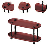 Maxbell Countertop Storage Rack Shelf Desktop Organizer for Counter Bedroom Bathroom Red