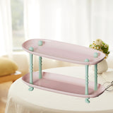 Maxbell Countertop Storage Rack Shelf Desktop Organizer for Counter Bedroom Bathroom Pink