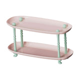 Maxbell Countertop Storage Rack Shelf Desktop Organizer for Counter Bedroom Bathroom Pink