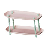 Maxbell Countertop Storage Rack Shelf Desktop Organizer for Counter Bedroom Bathroom Pink