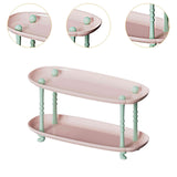 Maxbell Countertop Storage Rack Shelf Desktop Organizer for Counter Bedroom Bathroom Pink
