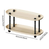 Maxbell Countertop Storage Rack Shelf Desktop Organizer for Counter Bedroom Bathroom Beige