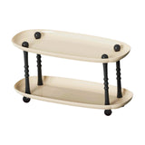 Maxbell Countertop Storage Rack Shelf Desktop Organizer for Counter Bedroom Bathroom Beige