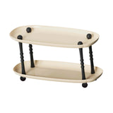 Maxbell Countertop Storage Rack Shelf Desktop Organizer for Counter Bedroom Bathroom Beige