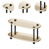 Maxbell Countertop Storage Rack Shelf Desktop Organizer for Counter Bedroom Bathroom Beige