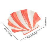 Maxbell Ceramic Shell Shaped Decorative Bowl for Entryway Birthday Gift Coffee Table Red