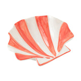 Maxbell Ceramic Shell Shaped Decorative Bowl for Entryway Birthday Gift Coffee Table Red