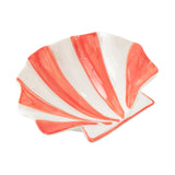 Maxbell Ceramic Shell Shaped Decorative Bowl for Entryway Birthday Gift Coffee Table Red