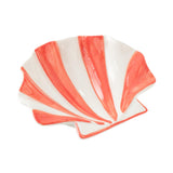 Maxbell Ceramic Shell Shaped Decorative Bowl for Entryway Birthday Gift Coffee Table Red