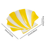 Maxbell Ceramic Shell Shaped Decorative Bowl for Entryway Birthday Gift Coffee Table Yellow