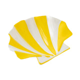 Maxbell Ceramic Shell Shaped Decorative Bowl for Entryway Birthday Gift Coffee Table Yellow