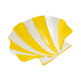 Maxbell Ceramic Shell Shaped Decorative Bowl for Entryway Birthday Gift Coffee Table Yellow