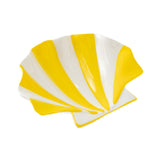 Maxbell Ceramic Shell Shaped Decorative Bowl for Entryway Birthday Gift Coffee Table Yellow