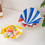 Maxbell Ceramic Shell Shaped Decorative Bowl for Entryway Birthday Gift Coffee Table Yellow