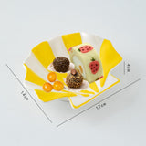 Maxbell Ceramic Shell Shaped Decorative Bowl for Entryway Birthday Gift Coffee Table Yellow