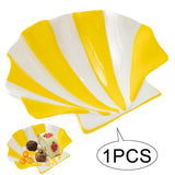 Maxbell Ceramic Shell Shaped Decorative Bowl for Entryway Birthday Gift Coffee Table Yellow