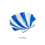 Maxbell Ceramic Shell Shaped Decorative Bowl for Entryway Birthday Gift Coffee Table Blue