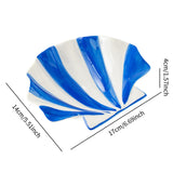 Maxbell Ceramic Shell Shaped Decorative Bowl for Entryway Birthday Gift Coffee Table Blue