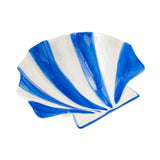 Maxbell Ceramic Shell Shaped Decorative Bowl for Entryway Birthday Gift Coffee Table Blue