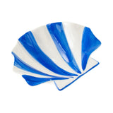 Maxbell Ceramic Shell Shaped Decorative Bowl for Entryway Birthday Gift Coffee Table Blue