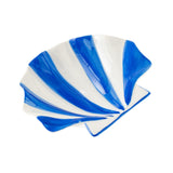 Maxbell Ceramic Shell Shaped Decorative Bowl for Entryway Birthday Gift Coffee Table Blue