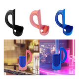 Maxbell Slim Can Holder with Handle Portable Reusable Beverage Grip for Parties Gift black