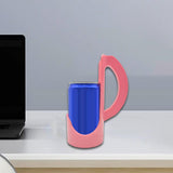 Maxbell Slim Can Holder with Handle Portable Reusable Beverage Grip for Parties Gift pink