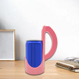Maxbell Slim Can Holder with Handle Portable Reusable Beverage Grip for Parties Gift pink