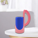 Maxbell Slim Can Holder with Handle Portable Reusable Beverage Grip for Parties Gift pink
