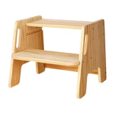 Maxbell Wooden Step Stool Nonslip Brushing Training Stool Washing Shower Stool