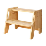 Maxbell Wooden Step Stool Nonslip Brushing Training Stool Washing Shower Stool
