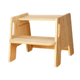 Maxbell Wooden Step Stool Nonslip Brushing Training Stool Washing Shower Stool