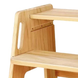 Maxbell Wooden Step Stool Nonslip Brushing Training Stool Washing Shower Stool