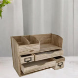 Maxbell Desk Organizer with Drawers Office Case for Sticky Notes Folders Paper Clips