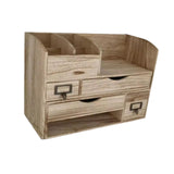 Maxbell Desk Organizer with Drawers Office Case for Sticky Notes Folders Paper Clips
