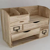 Maxbell Desk Organizer with Drawers Office Case for Sticky Notes Folders Paper Clips