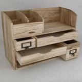 Maxbell Desk Organizer with Drawers Office Case for Sticky Notes Folders Paper Clips