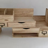 Maxbell Desk Organizer with Drawers Office Case for Sticky Notes Folders Paper Clips