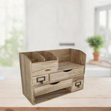 Maxbell Desk Organizer with Drawers Office Case for Sticky Notes Folders Paper Clips