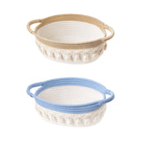Maxbell Cotton Rope Woven Basket for Organizing Soft for Tabletop Bedroom Countertop Grass Yellow White