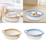 Maxbell Cotton Rope Woven Basket for Organizing Soft for Tabletop Bedroom Countertop Grass Yellow White