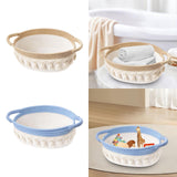 Maxbell Cotton Rope Woven Basket for Organizing Soft for Tabletop Bedroom Countertop Grass Yellow White