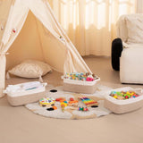 Maxbell Cotton Rope Woven Basket for Organizing Soft for Tabletop Bedroom Countertop Grass Yellow White
