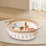 Maxbell Cotton Rope Woven Basket for Organizing Soft for Tabletop Bedroom Countertop Grass Yellow White