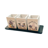 Maxbell Utensil Holders Wood Decorative Spoons Knives Forks Organizer for Home Decor